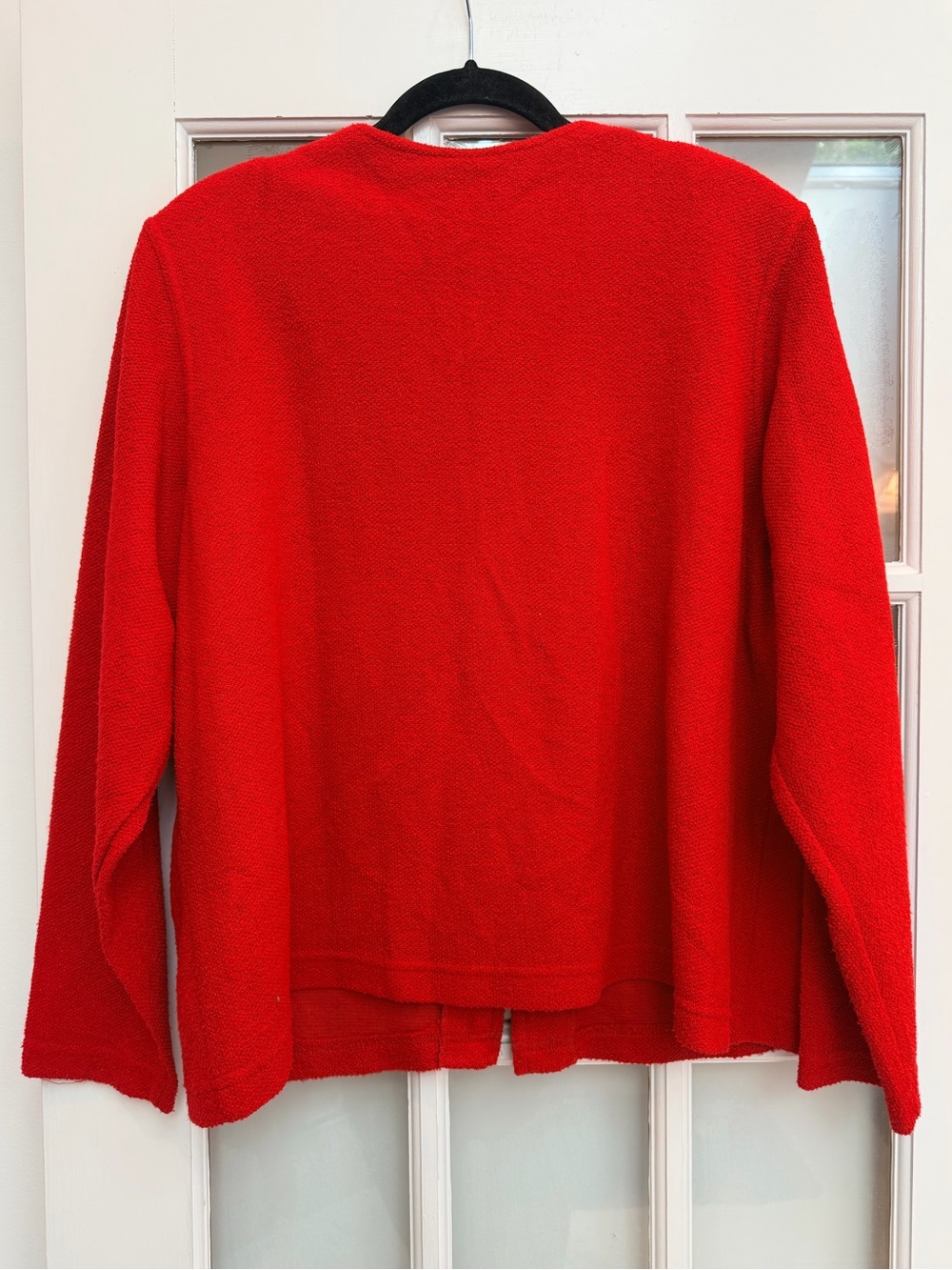 Vintage Cathy Daniels 90’s Red Embroidered Zip Front Cardigan Sweater Size XL - Picture 4 of 9